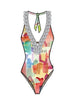 Shan Jasmine Halter One-Piece With Fringes